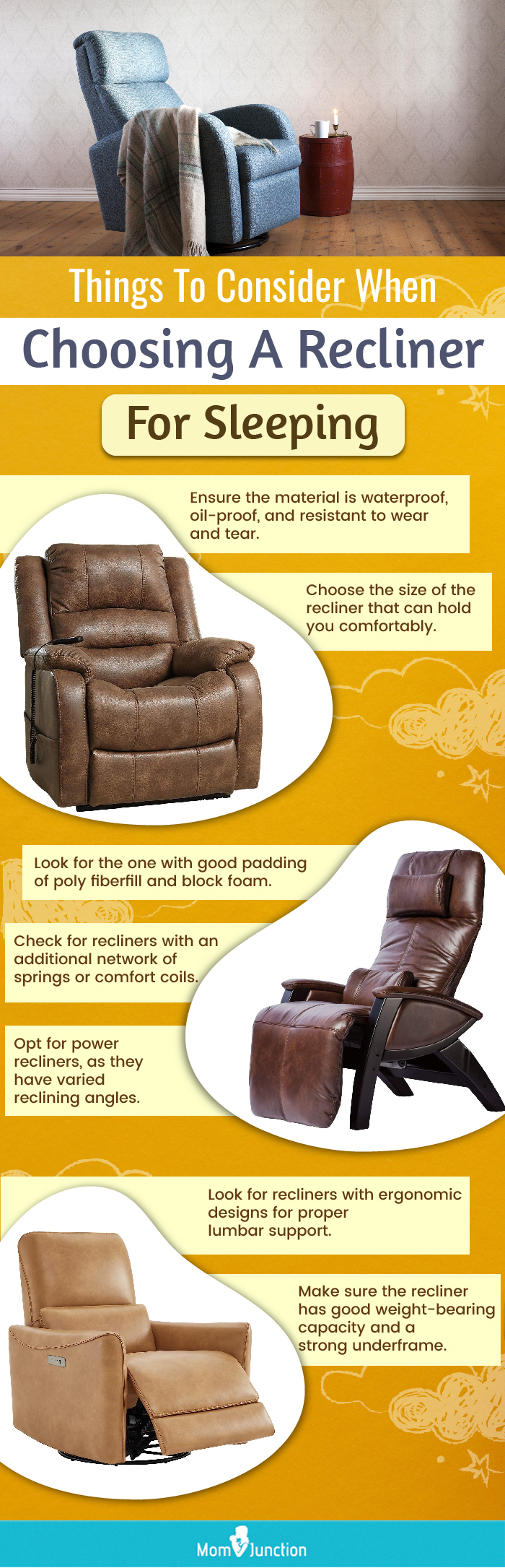 Things To Consider When Choosing A Recliner For Sleeping(infographic)