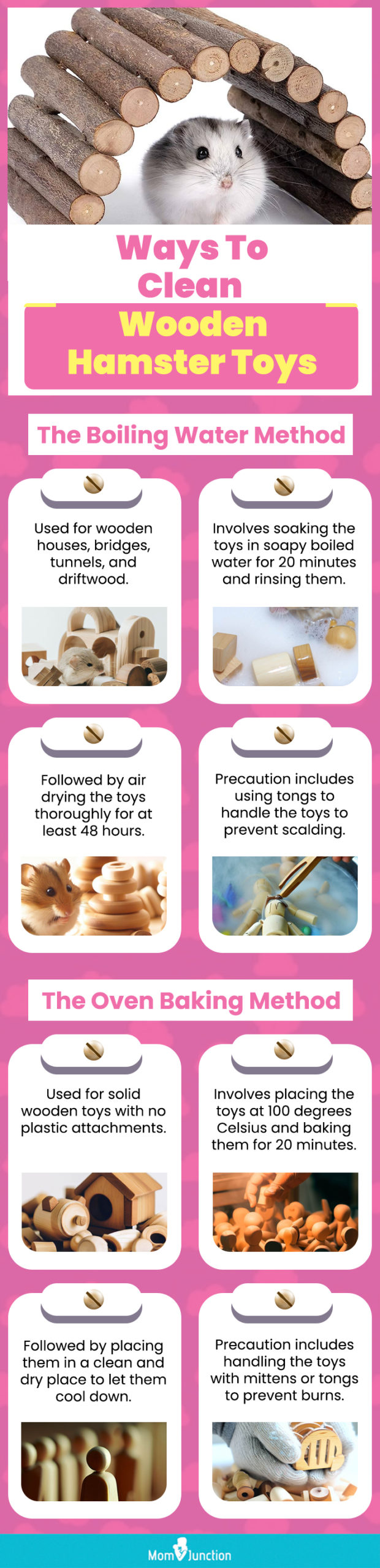  Ways To Clean Wooden Hamster Toys (infographic)