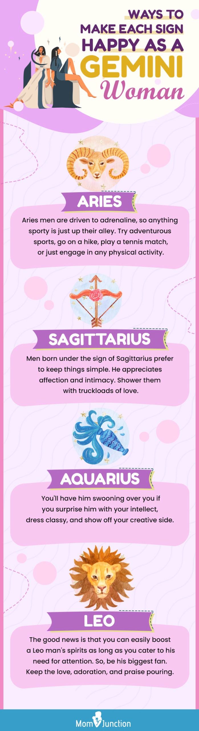 ways to make each sign happy as a gemini woman (infographic)