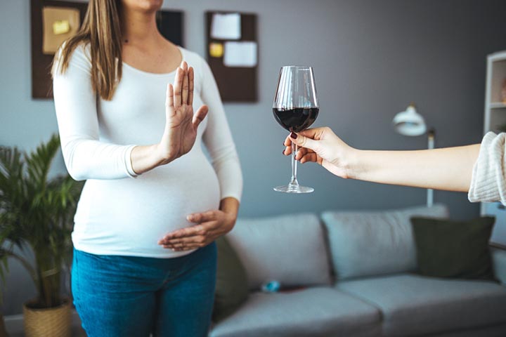 You should stop alcohol consumption throughout pregnancy