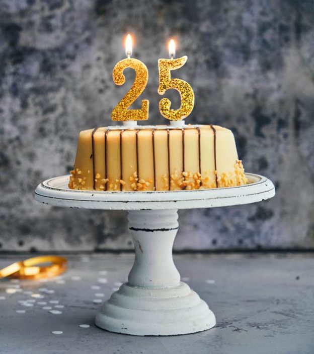 25th Anniversary Edible Cake Topper Image - Walmart.com