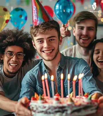 Husband Enjoying Birthday Wishes From His Wife