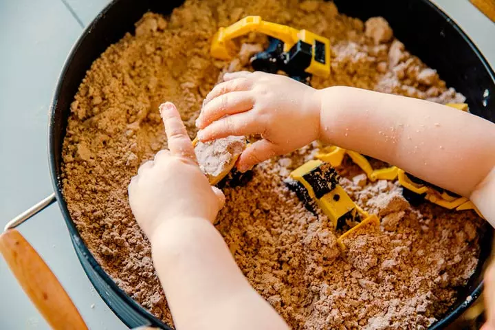 Harvest sensory bin autumn activity for toddlers