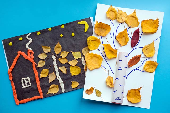 Fall leaf craft activity for toddlers
