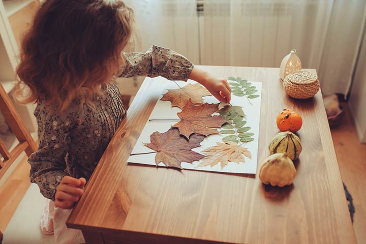 Fall leaf math activity for toddlers