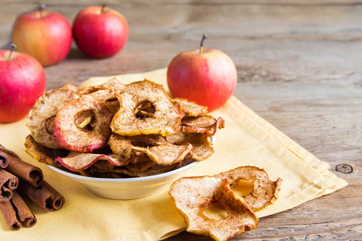 Air-fried apple chips