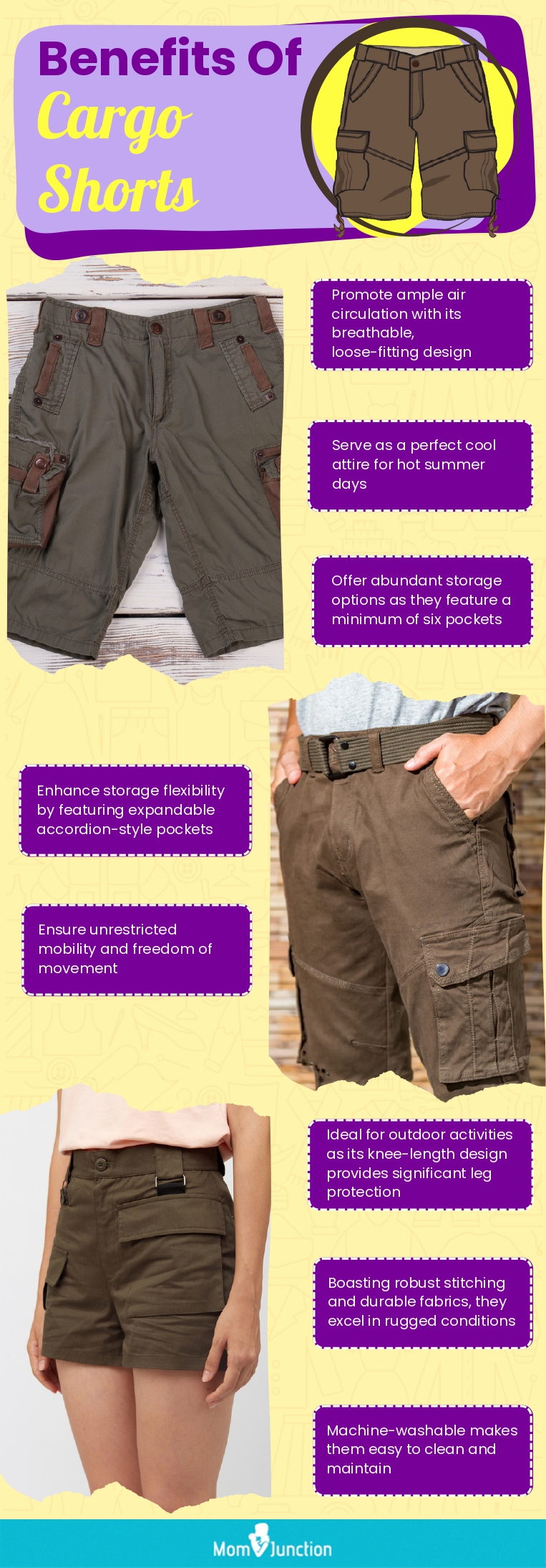 Benefits Of Cargo Shorts (infographic)