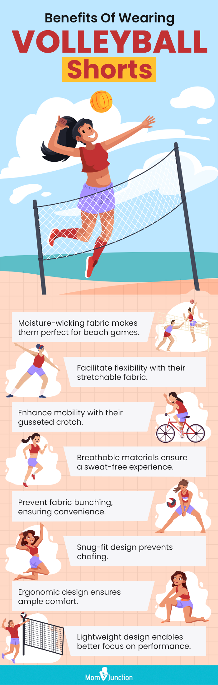 Benefits Of Wearing Volleyball Shorts (infographic)