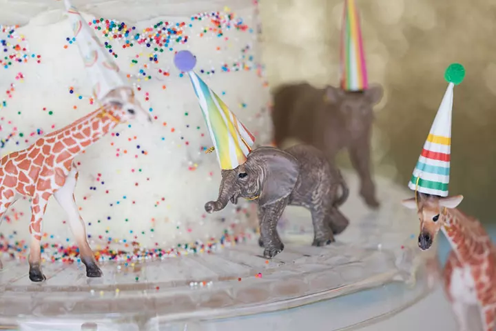 Circus animal cake smash