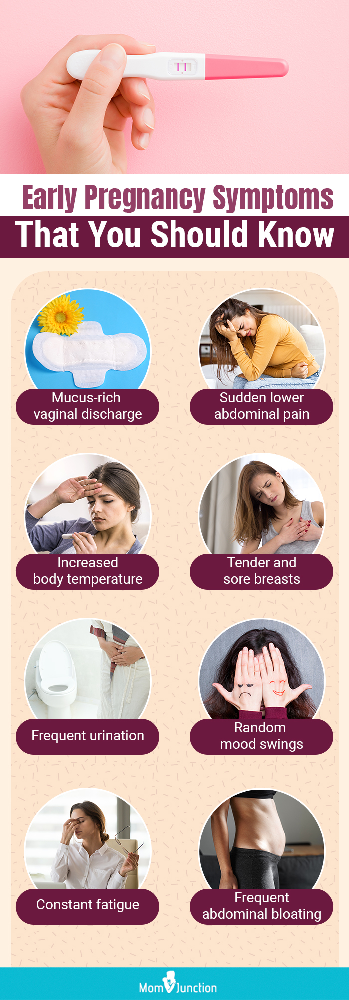 early pregnancy symptoms that you should know (infographic)