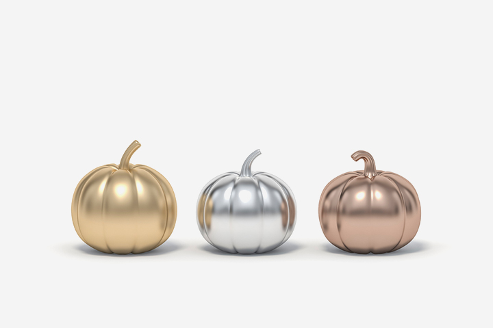 Elegant DIY metallic pumpkin