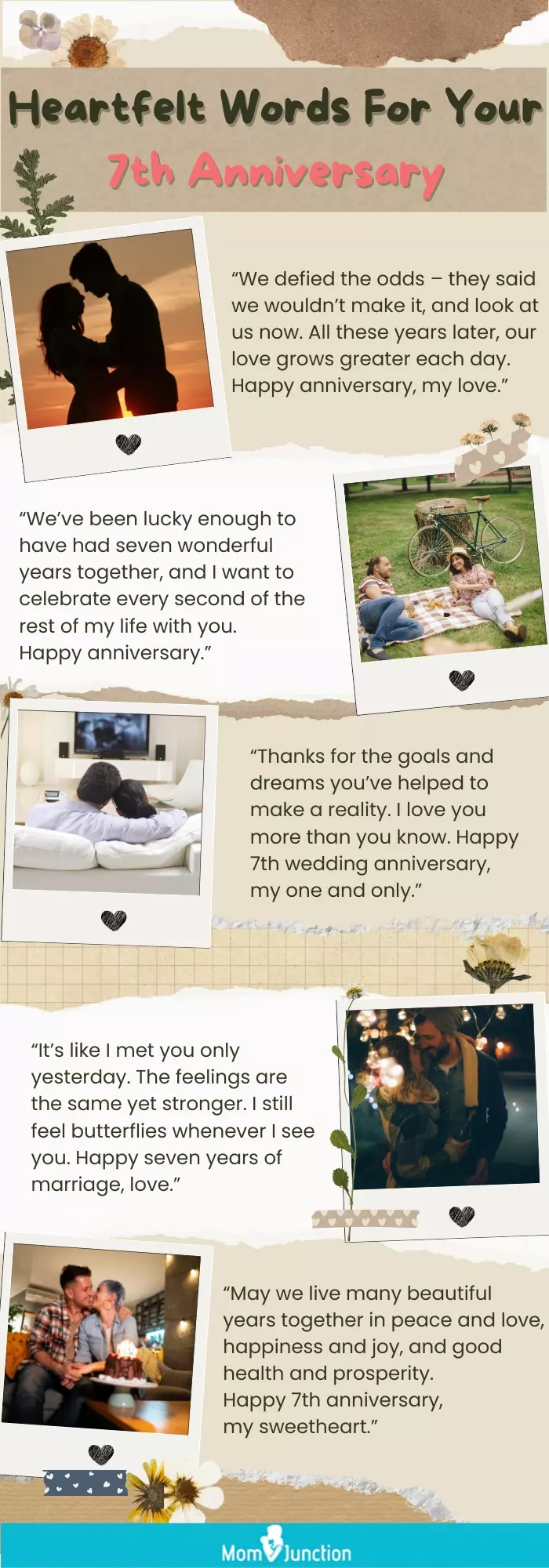 heartfelt words for your 7th anniversary (infographic)