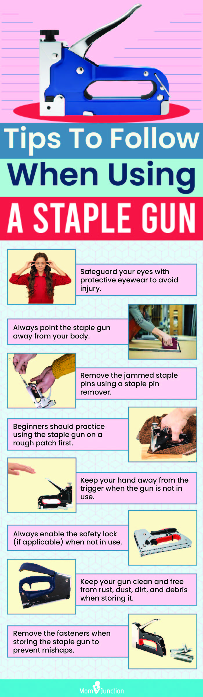 Tips To Follow When Using A Staple Gun (infographic)