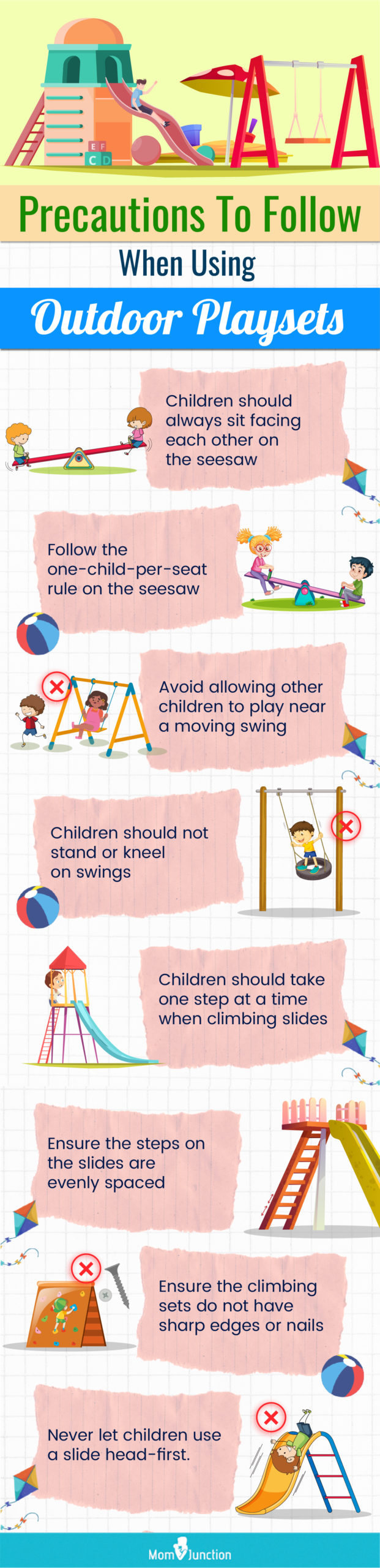 Precautions To Follow When Using Outdoor Playsets (infographic)