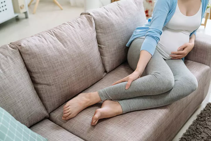 Leg cramps in pregnancy can be managed by simple stretches