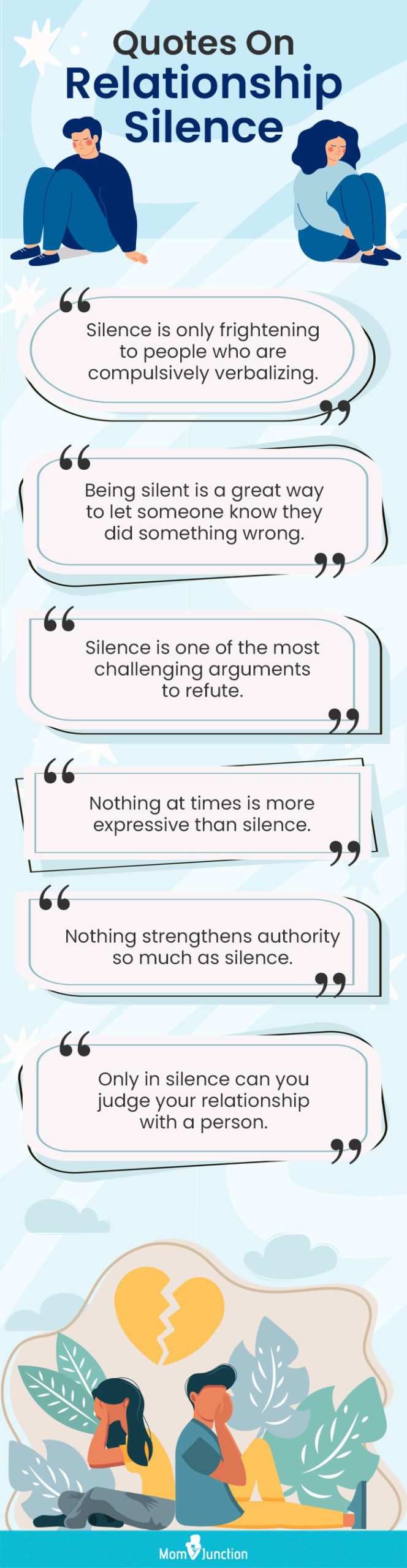 quotes on relationship silence (infographic)