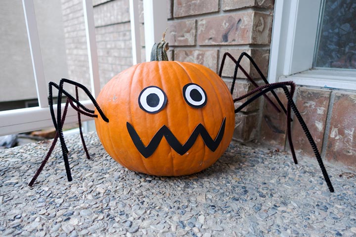 Spider pumpkin