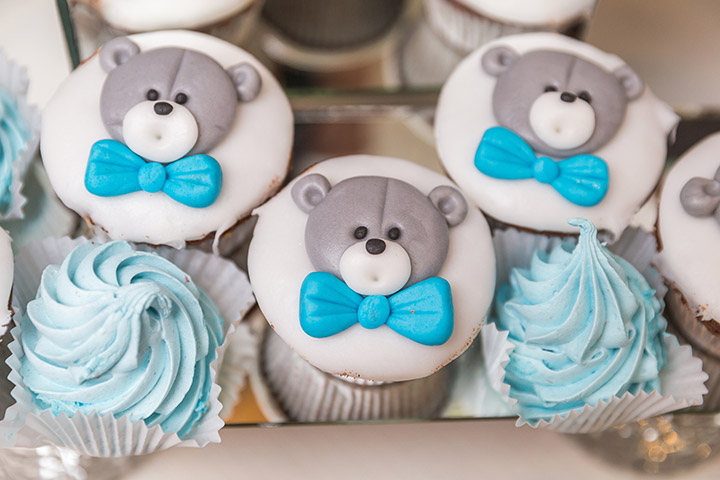 Teddy bears baby shower cupcake ideas