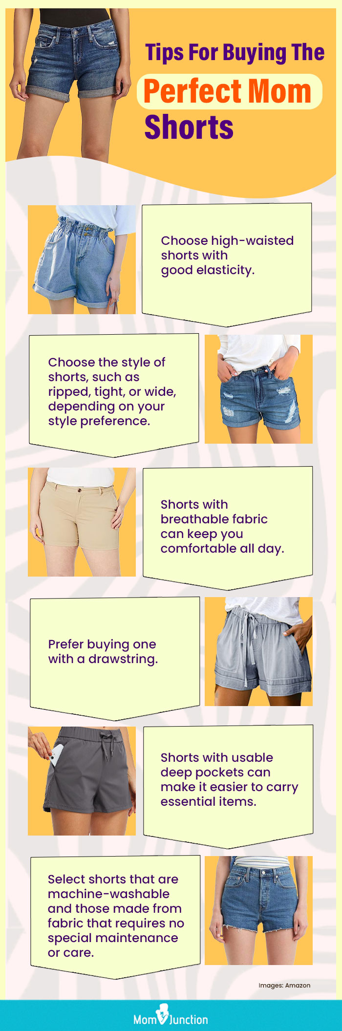 Tips For Buying The Perfect Mom Shorts (infographic)