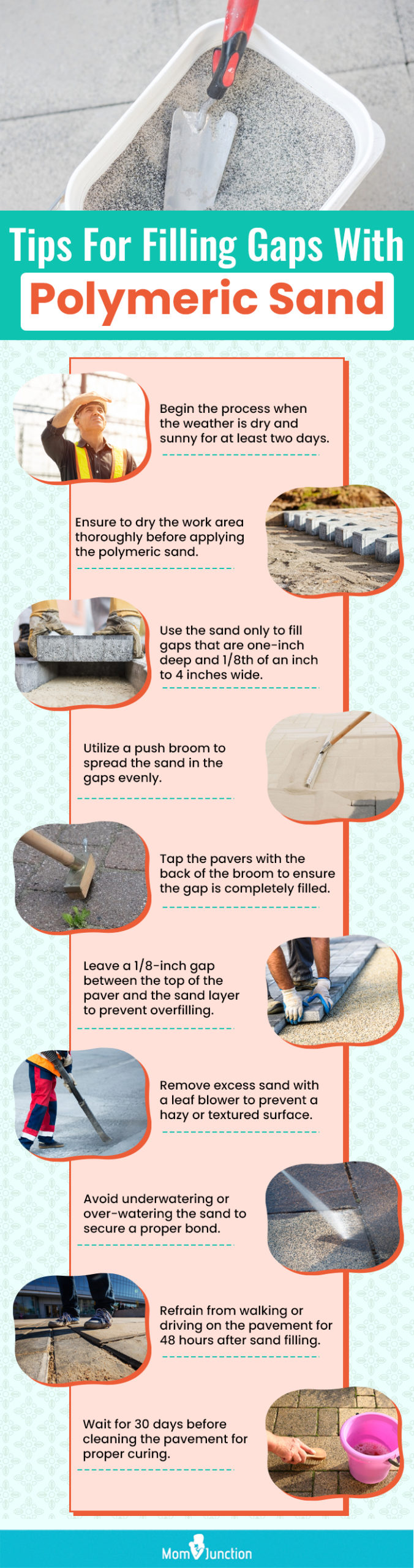 Tips For Filling Gaps With Polymeric Sand (infographic)