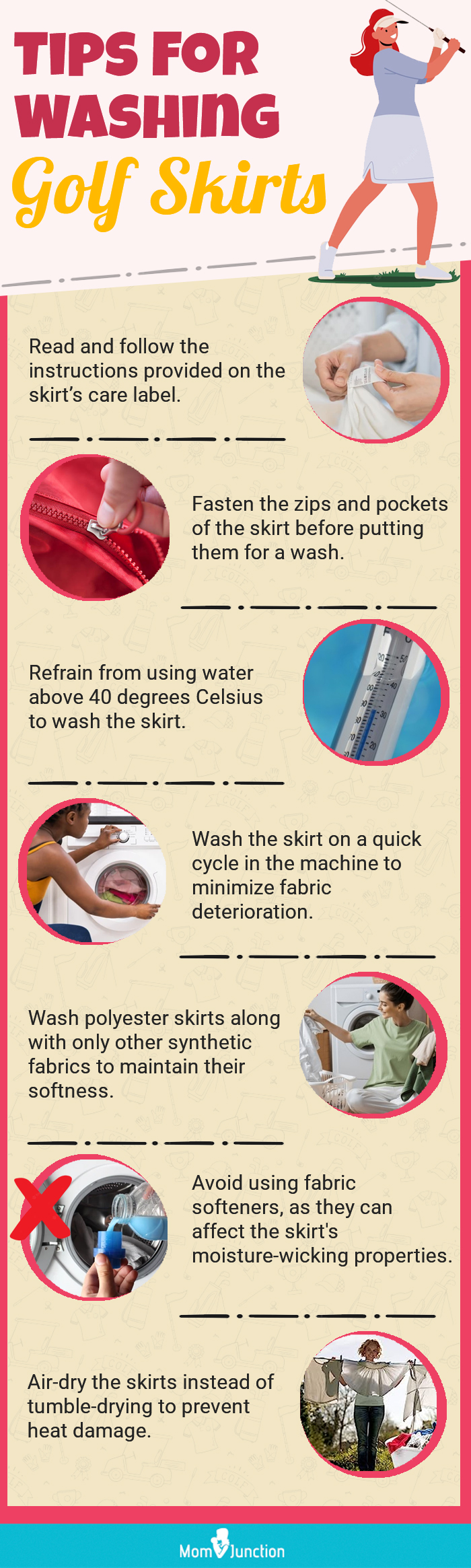 Tips For Washing Golf Skirts(infographic)