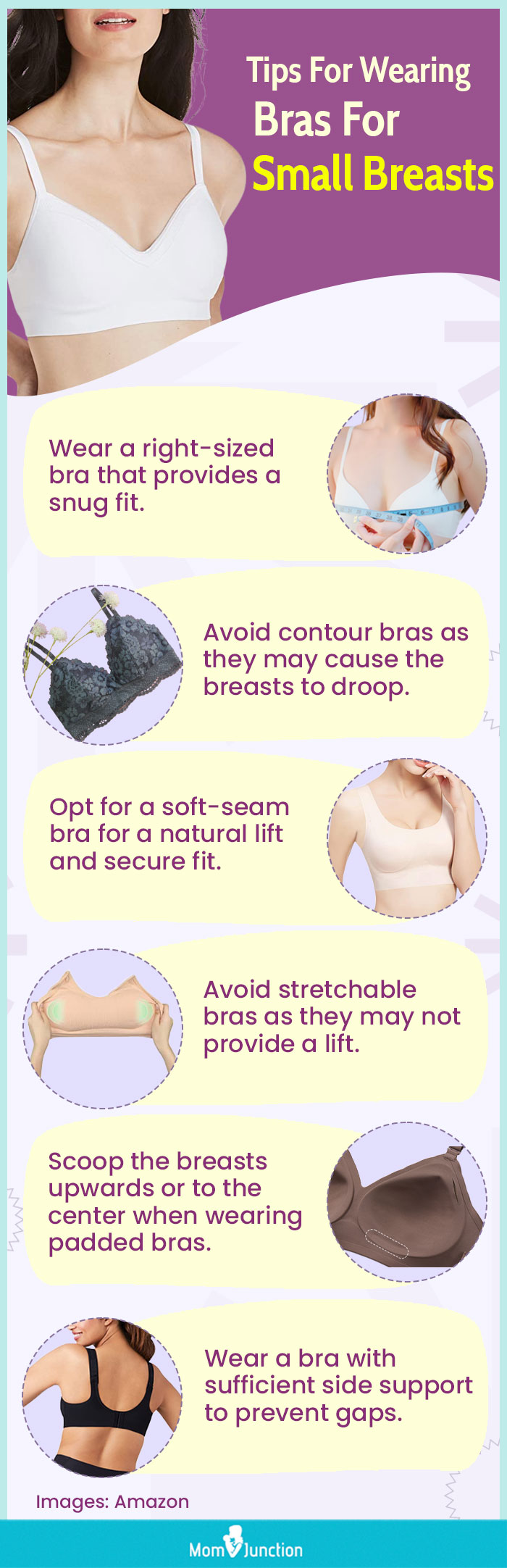 Tips For Wearing Bras For Small Breasts (infographic)