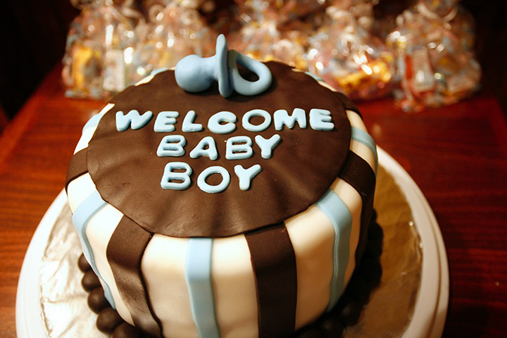 Welcome baby boy cupcakes