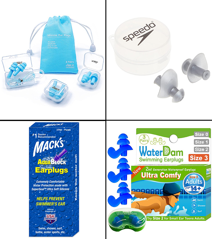 Black+White+Blue Dutch Brook Swimming Ear Plugs,3 Pairs Waterproof Resuable Silicone Ear Plugs,Soft and Flexible Earbuds for Swimming Showering Bathing Surfing and Other Water Sports 