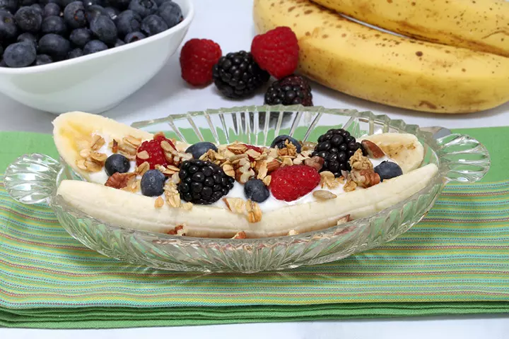 Banana splits healthy snacks for kids