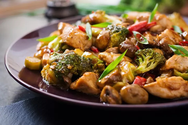 Chicken stir-fry healthy snacks for kids