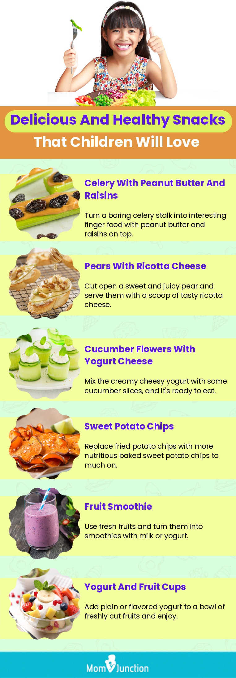 delicious and healthy snacks that children will love (infographic)