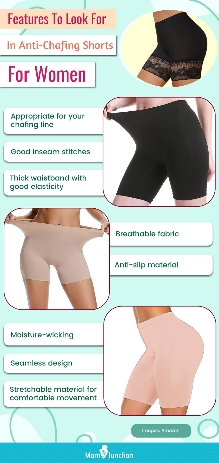 Features To Look For In Anti Chafing Shorts For Women (infographic)