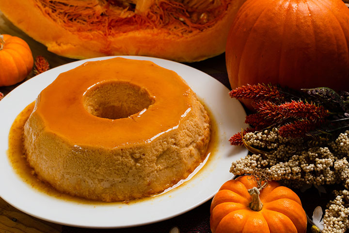 Low-fat pumpkin flan dessert recipe for kids
