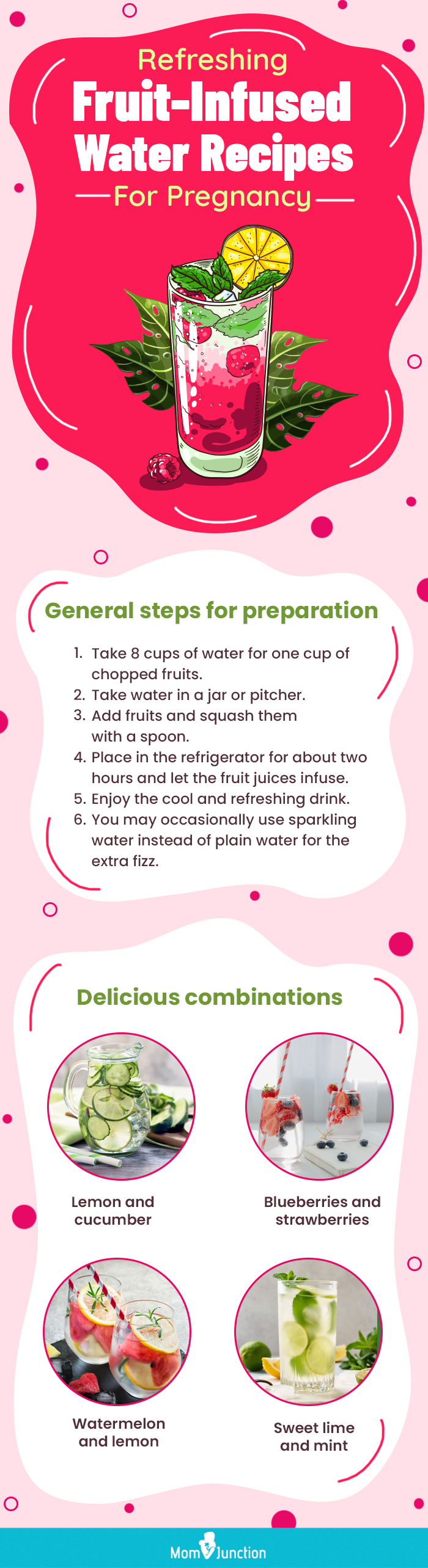 refreshing fruit infused water recipes for pregnancy (infographic)