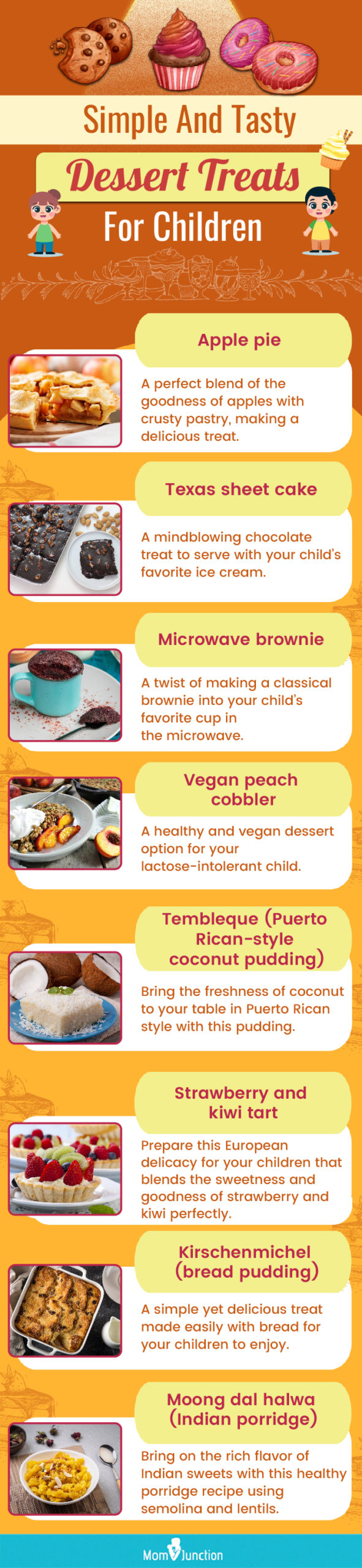 simple and tasty dessert treats for children (infographic)
