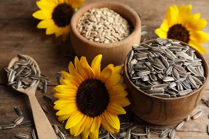 Sunflower seeds are a natural source of vitamin B6