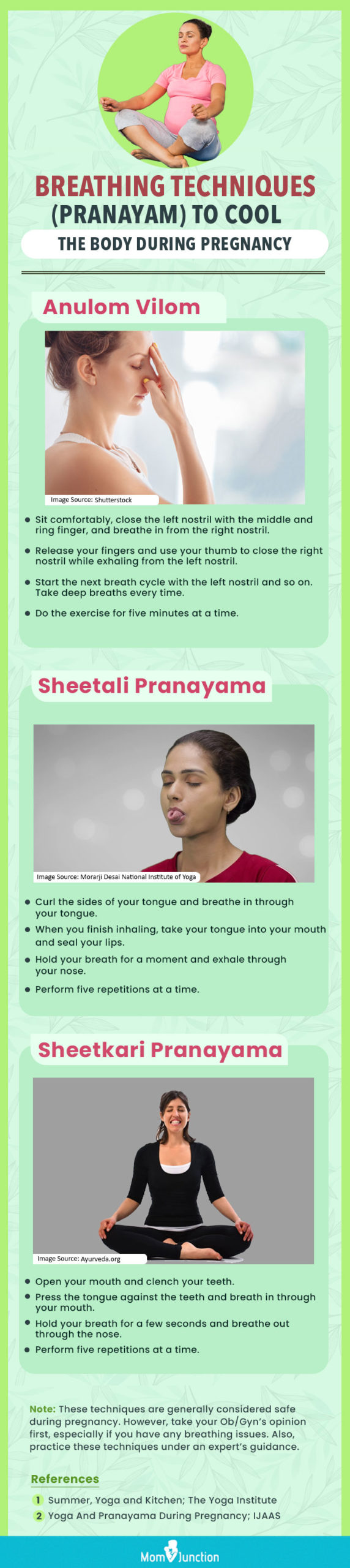 怀孕期间降温的呼吸技巧(Pranayam)(信息图)manbet安卓版