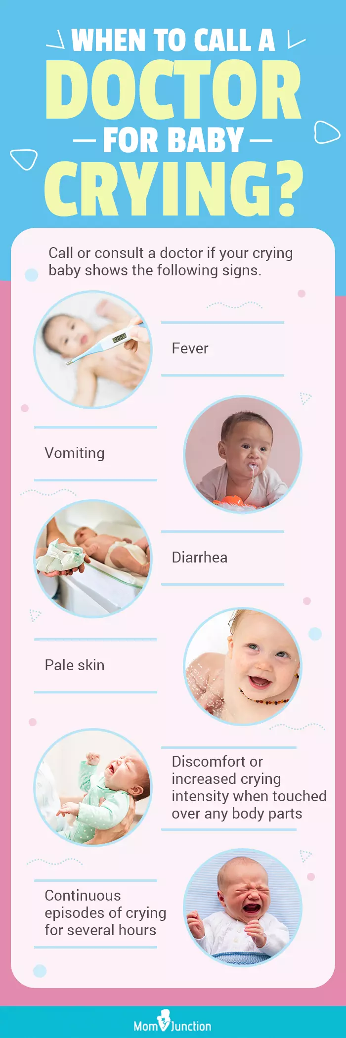 when to call a doctor for baby crying (infographic)