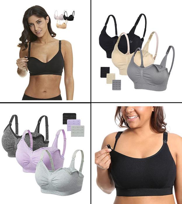 Womens Full Bust Breastfeeding Bra Maternity Bras Push Up Silk