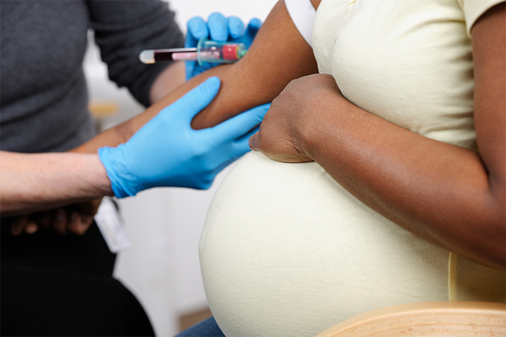 Blood test for a pregnant woman