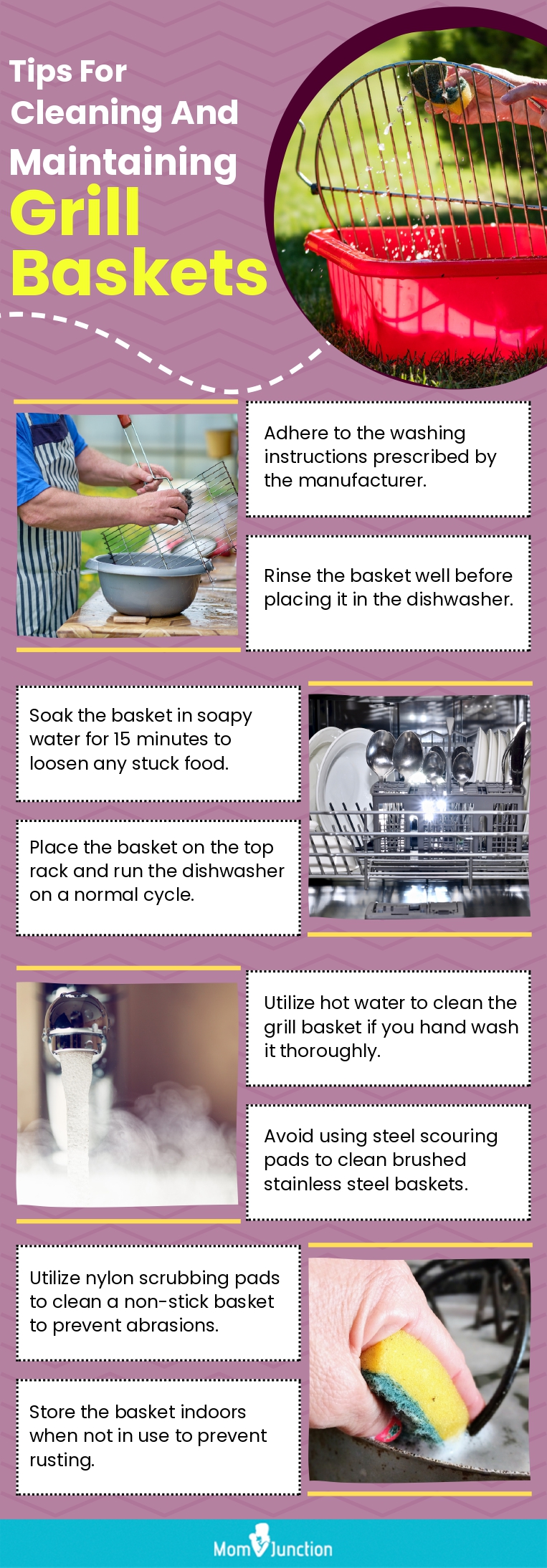 Tips For Cleaning And Maintaining Grill Baskets (infographic)