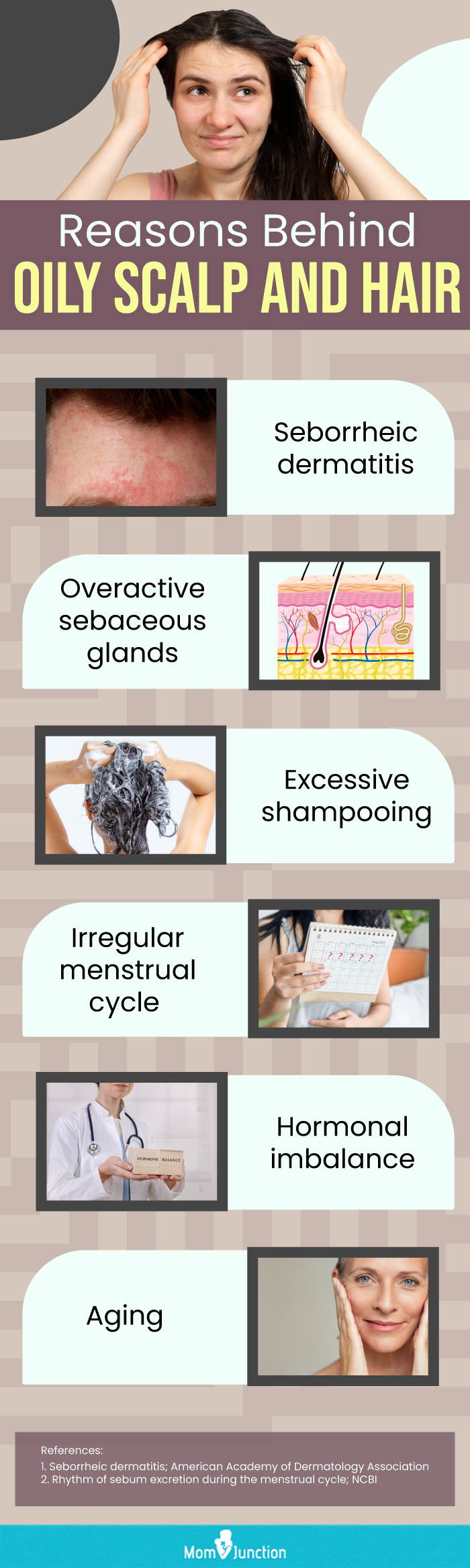 Reasons Behind Oily Scalp And Hair (Infographic)