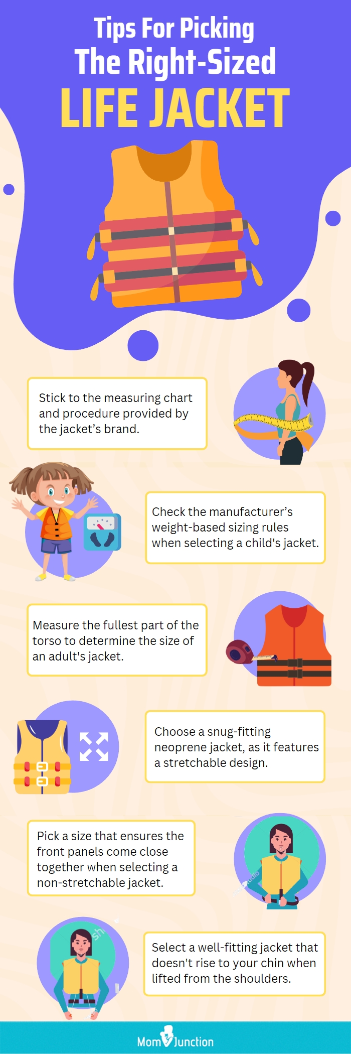 Tips For Picking The Right Sized Life Jacket (infographic)