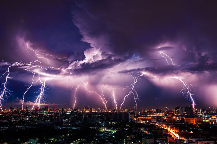 Approximately 500,000 lightning strikes take place every monsoon