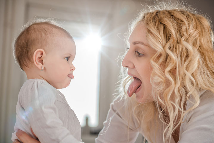 Babies stick their tongues out to imitate elders