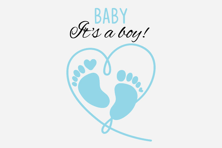 Baby boy birth announcement
