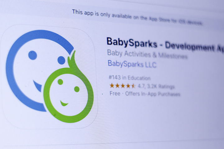 Babysparks, baby milestone apps