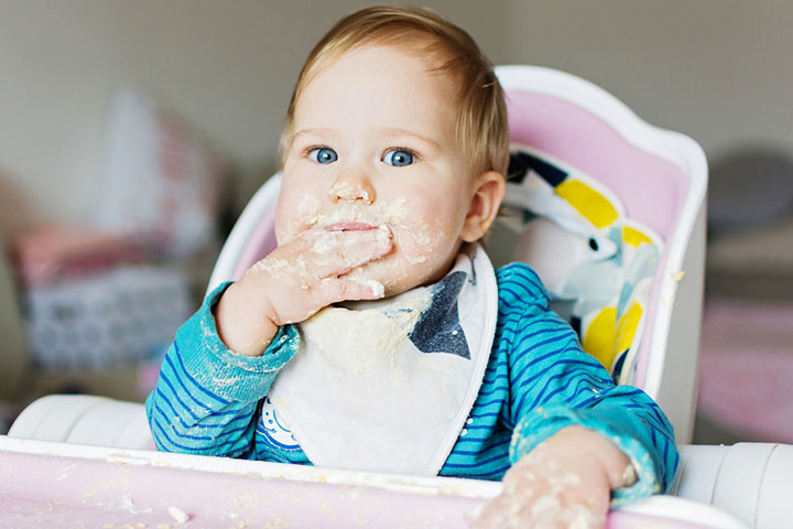 Be prepared for a mess while your baby eats