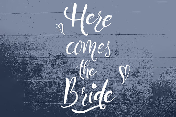 Bride wedding letters - Here comes my beautiful bride