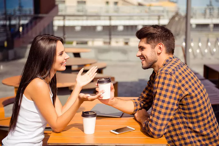 Couple having a great time together 